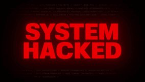 System hacked warning message animation in 4k resolution on black background - Powered by Shutterstock - Get 15% off with code: PIKWIZARD15