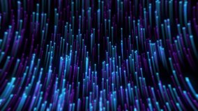 Glowing blue and purple fiber optic cables swaying in a mesmerizing motion - Powered by Shutterstock - Get 15% off with code: PIKWIZARD15