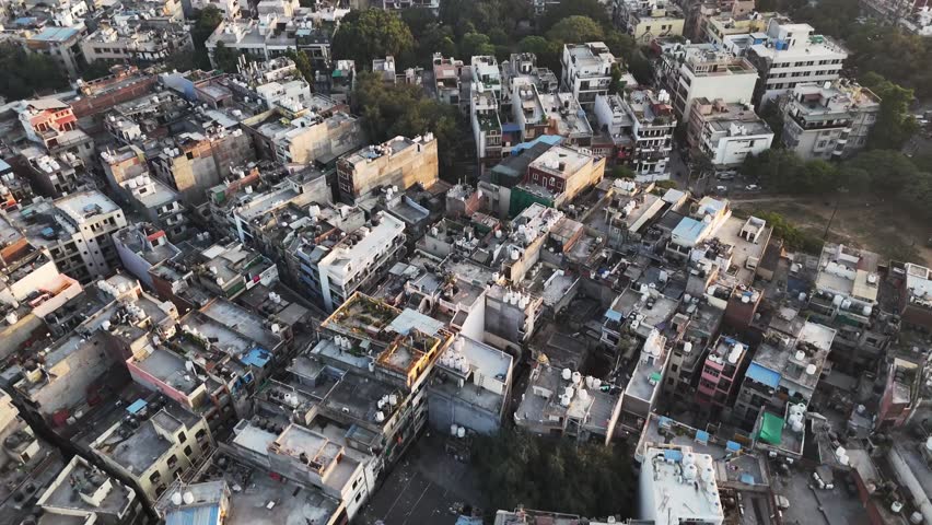 A sweeping aerial view of Delhi