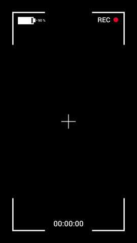 Camera recording screen vertical recording video interface ui overlay suitable for illustrating a recording moment, video applications, or mobile phone screen interface.