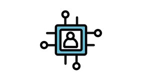 Microchip processor icon with a user profile inside, representing hardware-level security, digital identity processing, and advanced biometric technology systems. - Powered by Shutterstock - Get 15% off with code: PIKWIZARD15