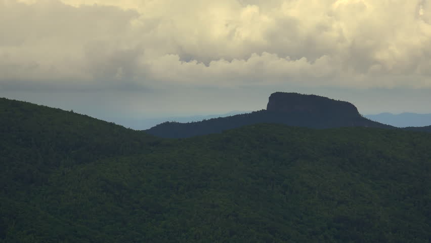 Table Rock in South Carolina. Beautiful nature of Appalachian mountains, USA. Mountains in summer season.