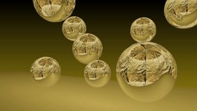 4k abstract 3d golden floating sphere pattern motion background video, abstract animation for project, presentation, science video proposal, etc. - Powered by Shutterstock - Get 15% off with code: PIKWIZARD15