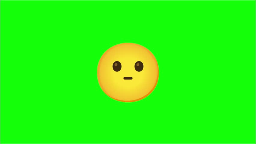 A flat vector illustration of a yellow emoji face isolated against a solid, bright lime green chroma key background. The face features wide, staring white eyes with small black pupils and a round, open black mouth, expressing a state of shock, disbelief, or being "mind-blown." Erupting from the top of the head is a large, fluffy cloud of light blue and white cartoon steam, with darker blue streaks underneath, symbolizing an exploding mind, extreme stress, overheating, or a sudden realization. The design is bold, simple, and colorful, suitable for use as a reaction sticker, meme overlay, or video effect.