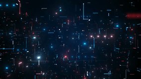 Bold golden text spelling modern innovation displays against a dark blue technological background filled with glowing particle effects. - Powered by Shutterstock - Get 15% off with code: PIKWIZARD15