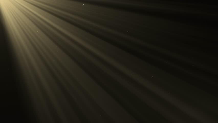 Soft golden rays of light piercing through the darkness with floating dust particles create a cinematic, spiritual, and elegant abstract backdrop.