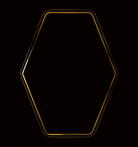 golden floral frame on the black background