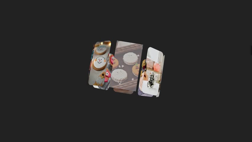 Halloween desserts rotating gallery animation.