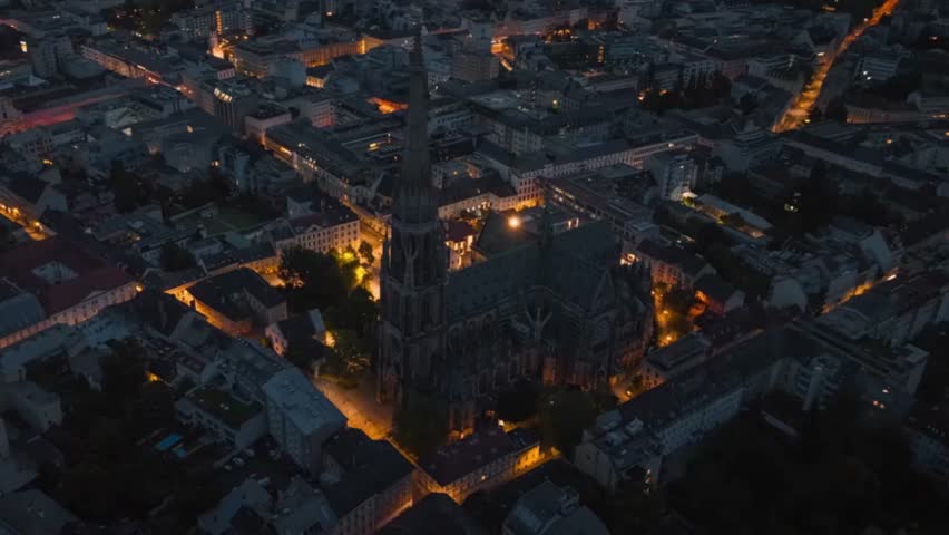 Cinematic View Of Linz Cityscape, Austria