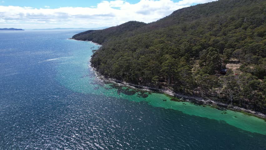 Fluted Cape Walk, Bruny Island, Tasmania, Australia - Drone Shot