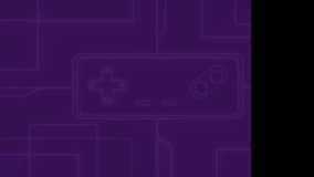 Retro Neon Gamepad Outline on Digital Circuit Background Animation - Powered by Shutterstock - Get 15% off with code: PIKWIZARD15