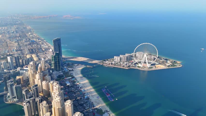 Dubai Marina is an affluent residential neighborhood known for The Beach at JBR, a leisure complex with al fresco dining and sandy stretches to relax on.