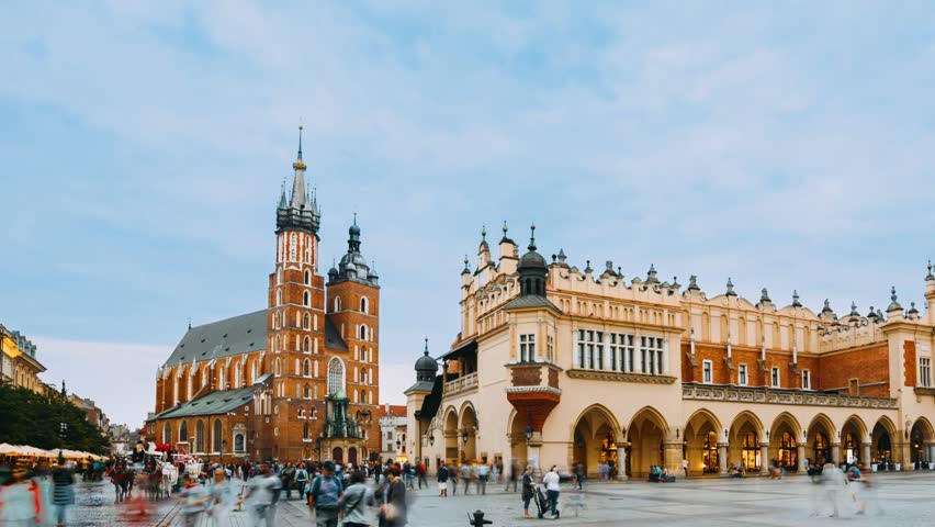 Kraków, a southern Poland city near the border of the Czech Republic, is known for its well-preserved medieval core and Jewish quarter.