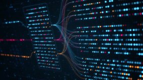 Big Data Analytics Neural Network Data Flow Visualization, AI Machine Learning, Quantum Computing, Binary Code Digital Grid, Futuristic Artificial Intelligence Technology Abstract Background - Powered by Shutterstock - Get 15% off with code: PIKWIZARD15