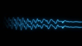 Digital waveform visualization showing signal lines resembling ECG heartbeat or audio frequency signals. Concept of medical monitoring, data analytics and signal processing on black background. - Powered by Shutterstock - Get 15% off with code: PIKWIZARD15