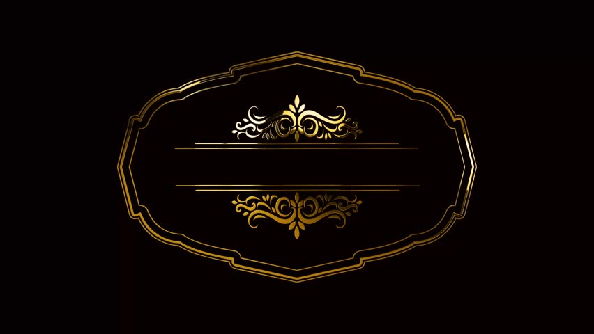 black and golden shield for empty text background