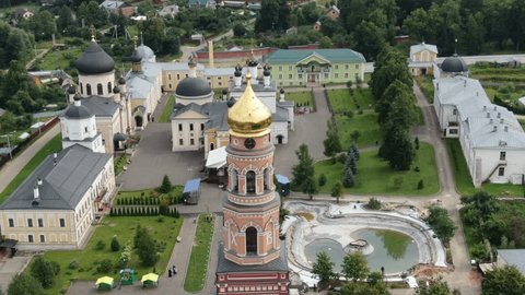 Aerial Departure Monastery Clock Tower