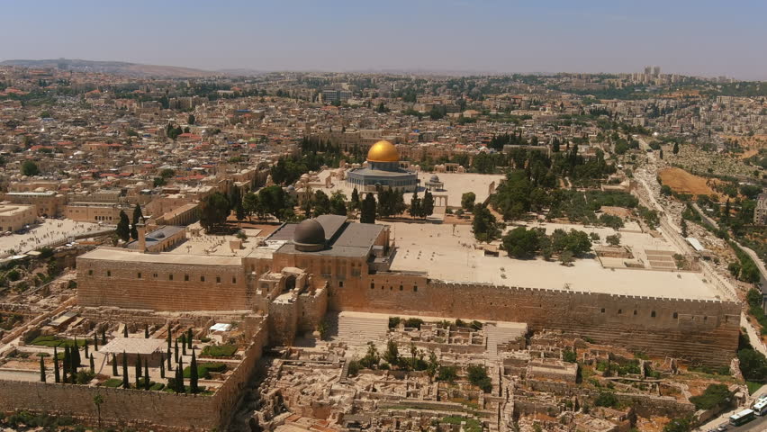 ILANNSPA 121
Aerial Temple Mount Jerusalem

Drone footage showing Temple Mount, Dome of the Rock, Western Wall area, and Jerusalem cityscape, 31 December 2025.
