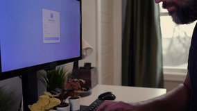 Middle Aged Male Remote Work From Home Office Employee Struggles with Multifactor Authentication - Told to Report to Human Resources Concept - Powered by Shutterstock - Get 15% off with code: PIKWIZARD15