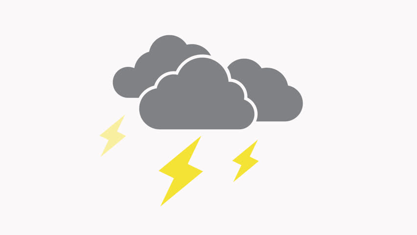 lightning icon animation simple flat