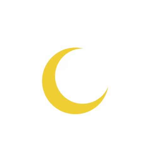 A minimal crescent moon icon with subtle floating loop animation. Clean Islamic and Ramadan-themed motion graphic suitable for UI design, mobile apps, presentations, video backgrounds.