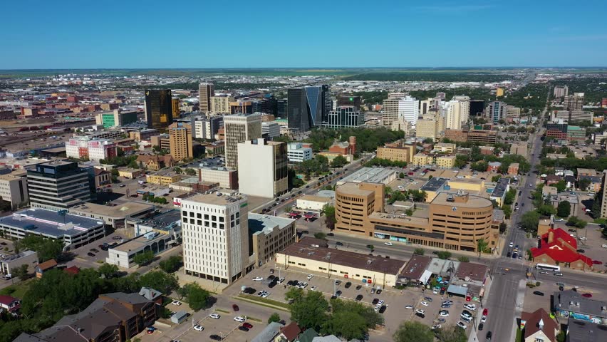 Aerial View of Regina, Saskatchewan during Summer