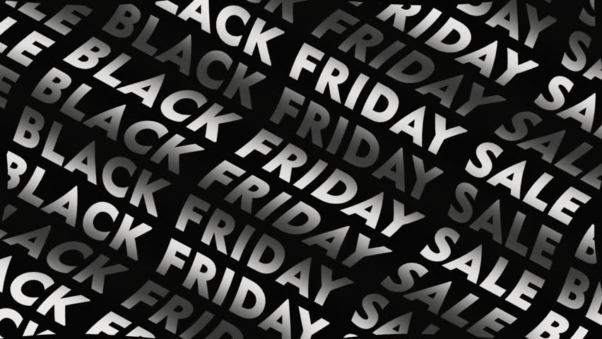 black Friday sale text wave typography animated. 4k video