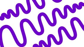 Animated violet decorative wavy lines is drawn. Linear purple background. Looped video. Vector illustration isolated on white background. - Powered by Shutterstock - Get 15% off with code: PIKWIZARD15