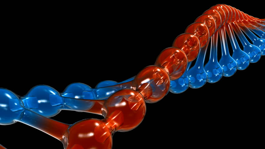 DNA strand close-up with matte