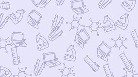  Science themed pattern featuring laptops, microscopes, and beakers suitable for educational websites, science blogs, and academic presentations. - Powered by Shutterstock - Get 15% off with code: PIKWIZARD15