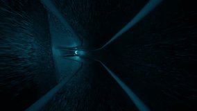 Cinematic Flying Neon Ring in Metallic Closed Pulsing Tunnel Seamless Loop Slow - Powered by Shutterstock - Get 15% off with code: PIKWIZARD15