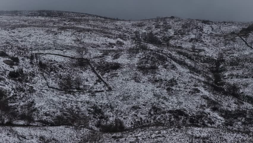 Snowy landscape on a mountain