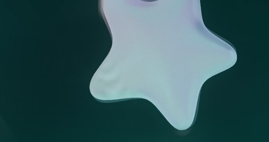 Rotating white star on black background