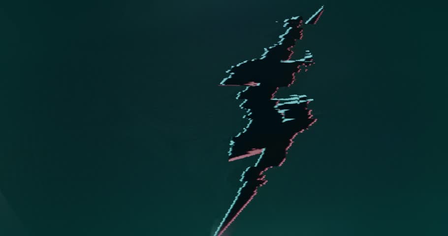Lightning bolt with glitch effect
