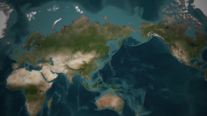 3D world map animation zooming into Japan and highlighting the Kanagawa prefecture with a glowing border and text label. Professional motion graphics for travel or regional news.