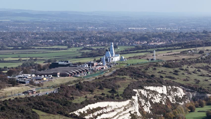 Aerial View of Royal Navy Radar and Naval Technology Hub in Portsmouth