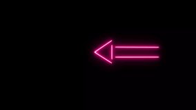Glowing neon line traffic sign animation on the black background. Road sign video. glowing arrow animation. - Powered by Shutterstock - Get 15% off with code: PIKWIZARD15