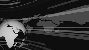 Abstract digital world map with globe animation on dark background - Powered by Shutterstock - Get 15% off with code: PIKWIZARD15