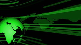 Abstract digital world map with globe animation on dark background - Powered by Shutterstock - Get 15% off with code: PIKWIZARD15