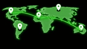Global Network Map with Location Pins Animation - Powered by Shutterstock - Get 15% off with code: PIKWIZARD15