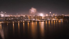 Albania Tirana night fireworks for new year view from lake 2026 - Powered by Shutterstock - Get 15% off with code: PIKWIZARD15