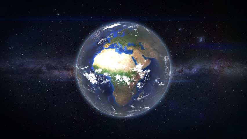 View of Abu Dhabi city location on Earth map from space