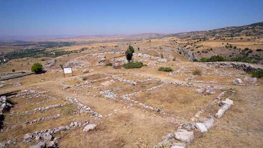 View of ruins in the ancient city of Hattusa