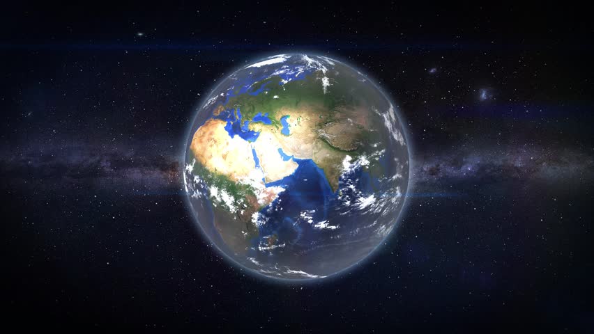 View of Seoul city location on Earth map from space