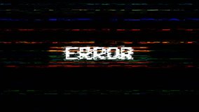 Animated Error Text with Glitch Effect. Seamless Loop TV Screen Noise and Colorful Line Capture for Video Editing - Powered by Shutterstock - Get 15% off with code: PIKWIZARD15