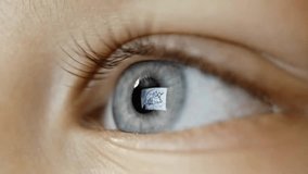 Closeup of a child’s eye focused on a tablet while drawing, highlighting concentration, creativity, and digital art learning for kids. - Powered by Shutterstock - Get 15% off with code: PIKWIZARD15