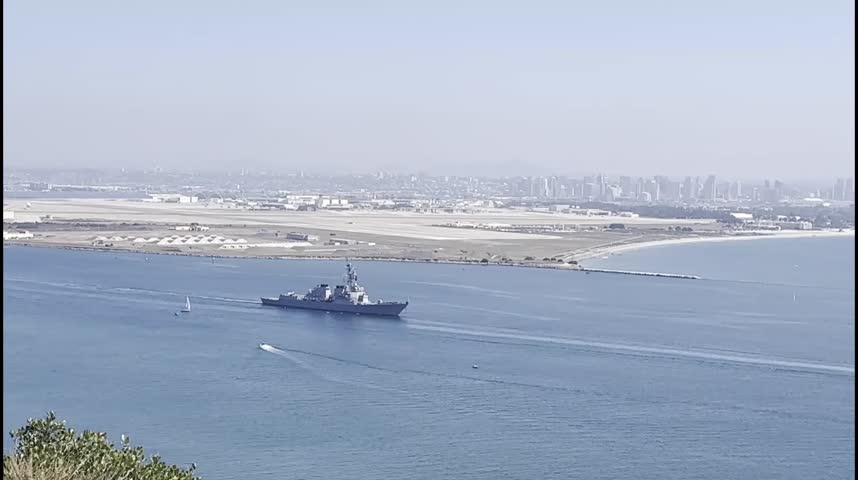 The Arleigh Burke-class guided-missile destroyer USS Preble (DDG 88) exits San Diego harbor as part of a homeport change in the Pacific, Sept. 22, 2024.


Date Taken:	09.22.2024
Location:	SAN DIEGO, CALIFORNIA, US
