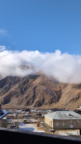 clouds over the high mountains 
