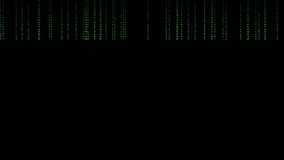 Green digital rain falling on black background representing a cybersecurity data breach or computer hacking animation - Powered by Shutterstock - Get 15% off with code: PIKWIZARD15