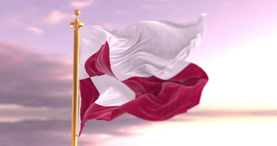Greenland Flag Waving in the Wind – 4K Cinematic Animation